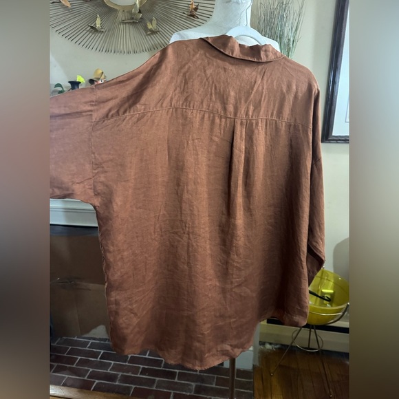 L*SPACE Rio Linen Tunic - Coffee size M / L - Picture 12 of 16